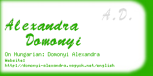alexandra domonyi business card